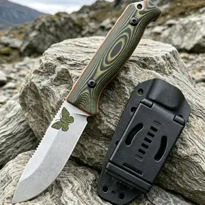 15535/15017 Straight knife with scabbard, fruit knife, G10 handle, CNC technology, high-end technology, preferred gift d2 stainless steel blade tactical outdoor