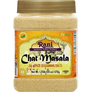 Rani Chat Masala (14 Spice Seasoning Salt) Tangy Indian Seasoning 20oz (1.25lb) 570g PET Jar ~ All Natural | No MSG | Vegan | No Colors | Gluten Friendly | NON-GMO | Kosher | Indian Origin