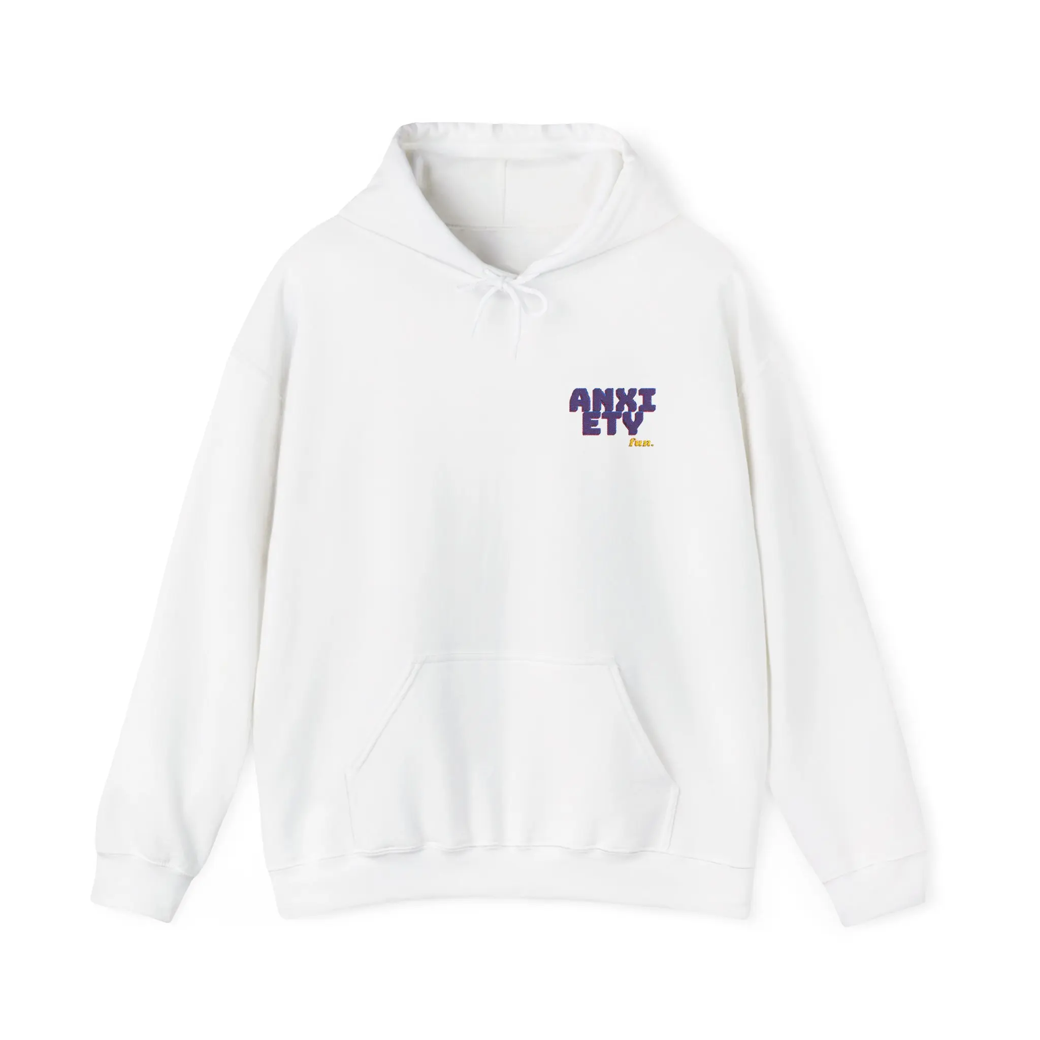 Anxiety fun. Comfort Hoodie, Casual Unisex Sweatshirt for Relaxation, Cozy Loungewear, Great Gift for Mental Health Awareness