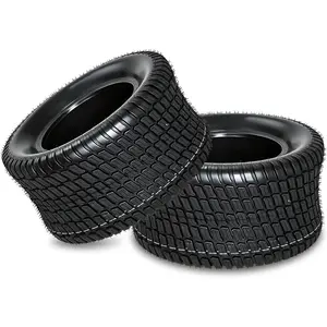 Lawn Mower Tires (Set of 2) - 4 Ply Tubeless Turf Tires for Tractor & Garden Cart
