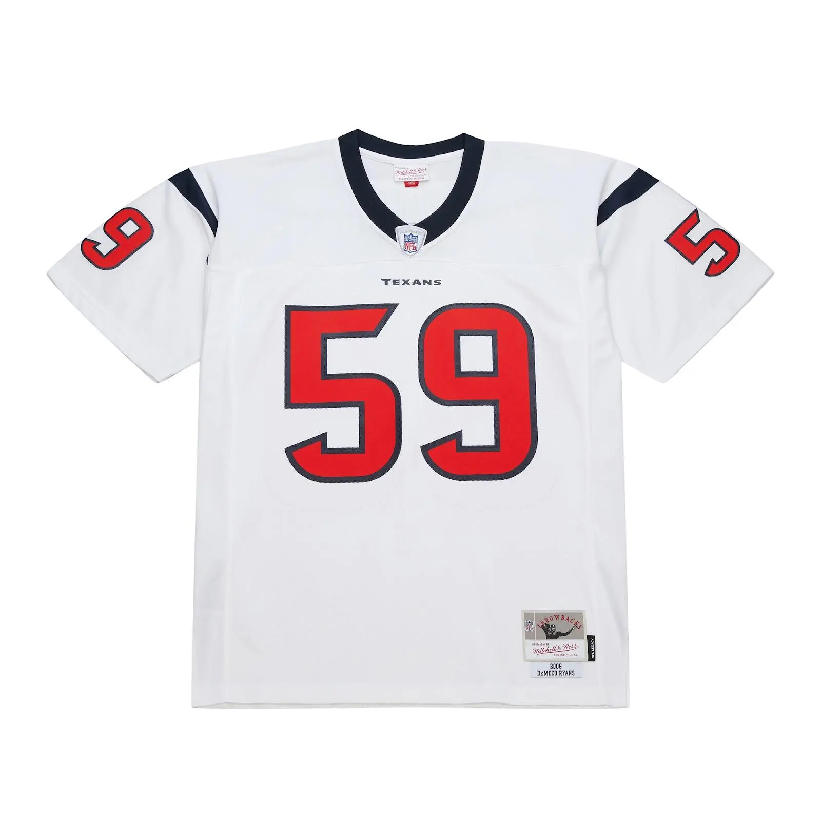 DeMeco Ryans Houston Texans White 2006 Legacy Jersey NFL Throwback Mitchell & Ness DeMeco Ryans Houston Texans White 2006 Legacy Jersey NFL Throwback Mitchell & Ness