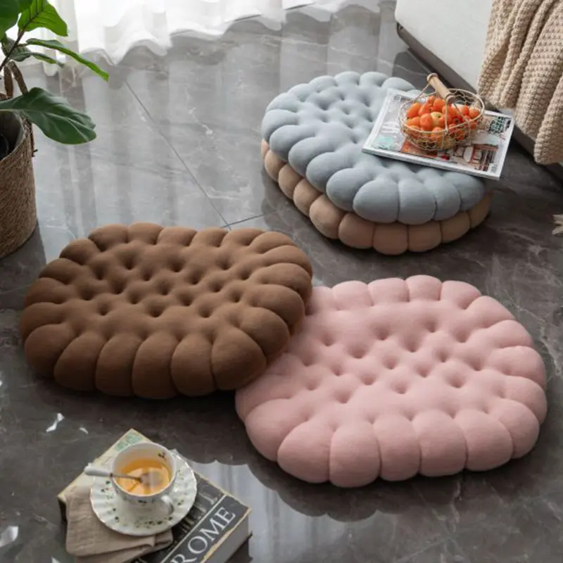 Creative oval biscuit - shaped floor cushions, student chair seat cushions, butt pads for office floors
