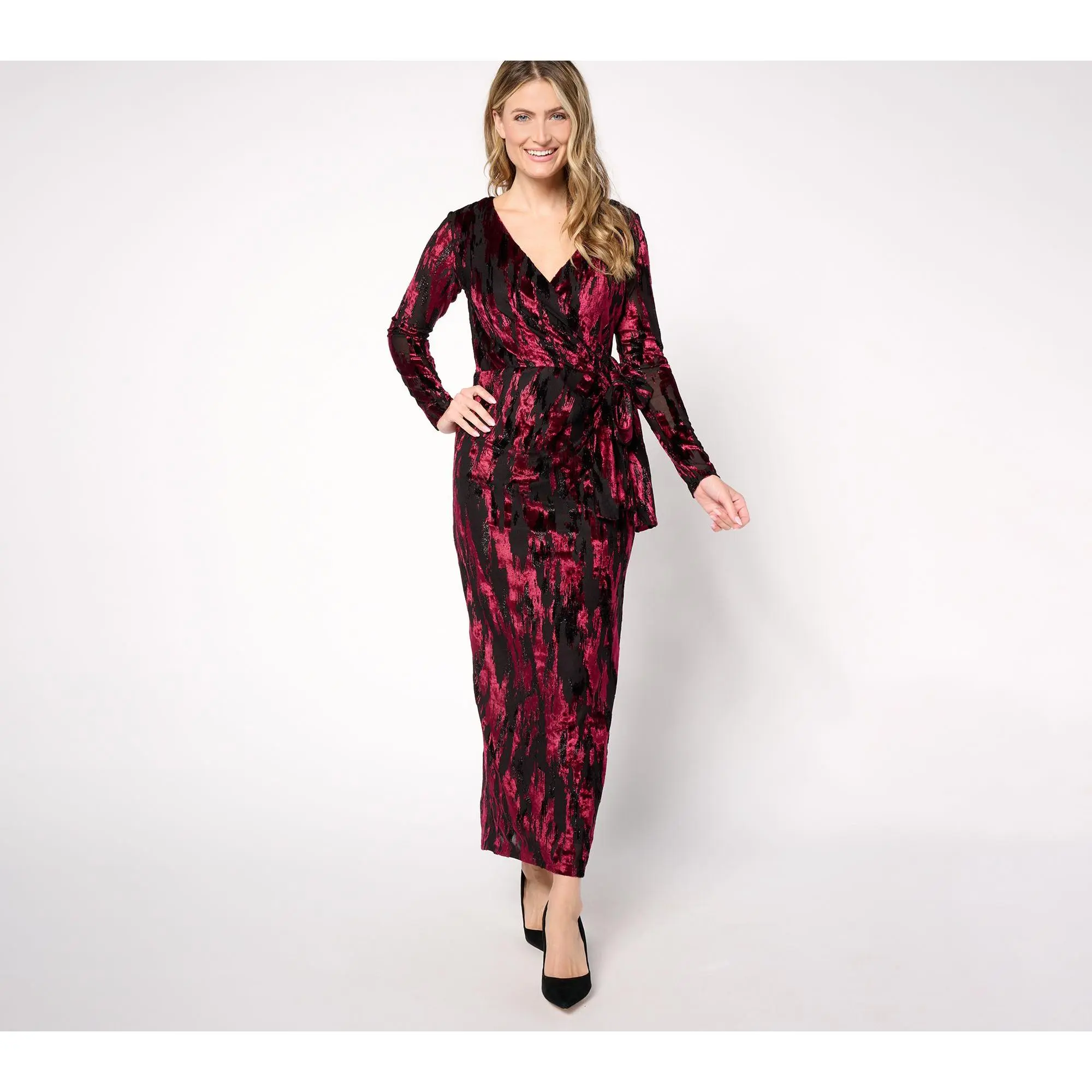 Dennis Basso Petite Stretch Burnout Evening Gown Dennis Basso Petite Stretch Burnout Evening Gown