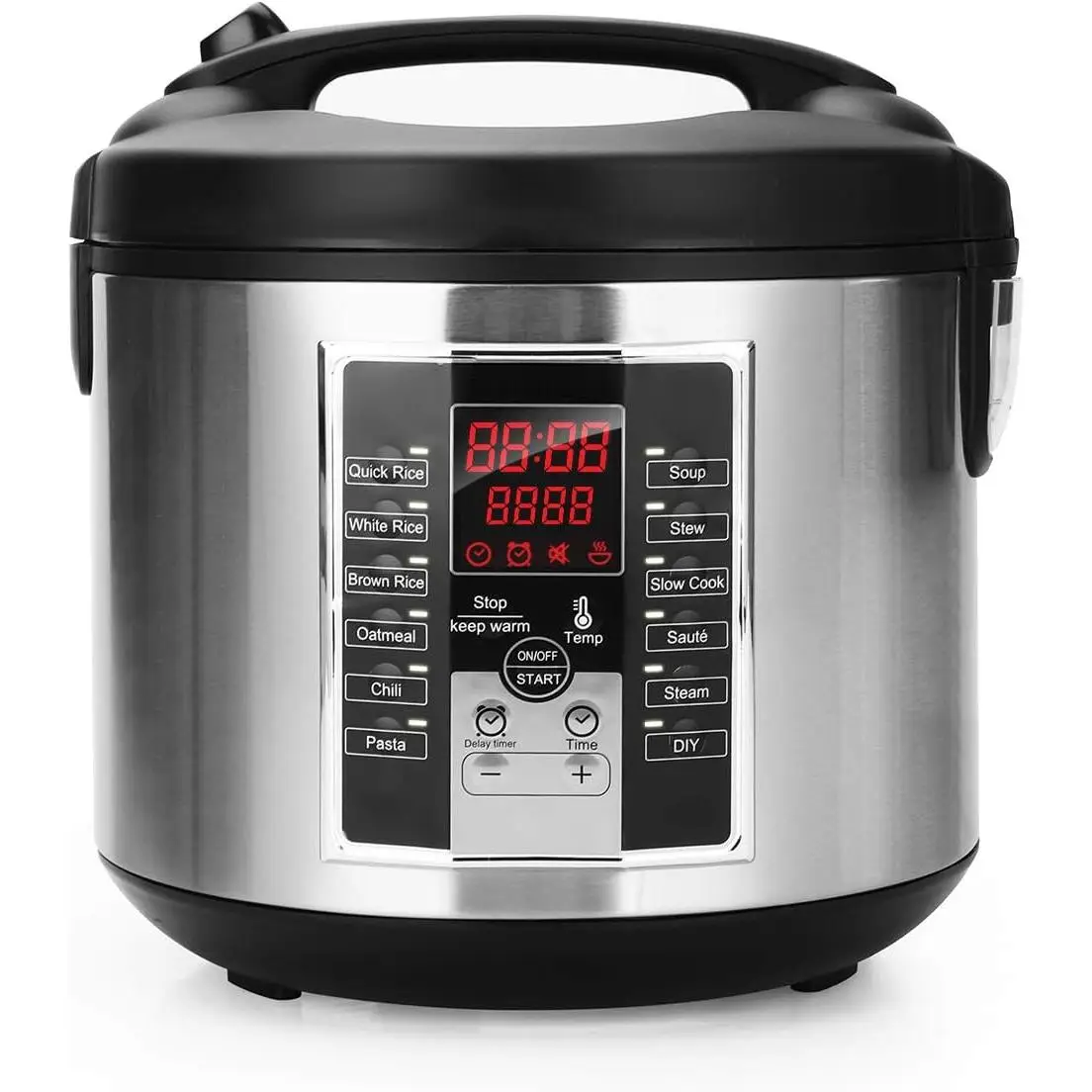 JJC888 Rice Cooker, Slow Cooker, Steamer, Stewpot, Sauté All in One (12 Digital Cooking Programs) Multi Cooker (5.2Qt ) Large Capacity. 24 Hours Prese