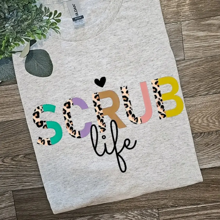 Cute scrub life popular nurse scrubs cheetah print tee Cute scrub life popular nurse scrubs cheetah print tee