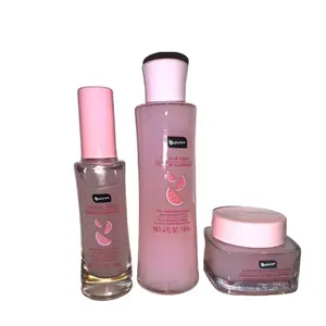 3-Pc Watermelon Glow Skincare set,Toner 118 ML,Serum 30 ML,Moisturizer 60ML, With watermelon extract,BPURE hyaluronic,Niacinamide,Skin Repair, Skincare Set