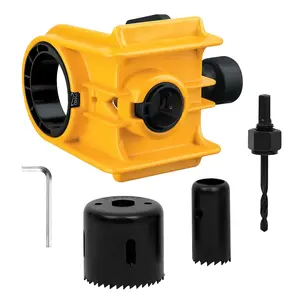 Door Lock Installation Kit, C-Clamp Design Tool-Free Clamping for Wood Doors with Adjustable Bushings, Door Knob Hole Saw Kit for Deadbolt & Knob, Easy Professional Installation Kit