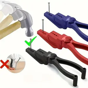 Pointed Nail Clamp Cement Steel Nail Nail Clamp Safety Hand Guard Nail Assist Hammer Anti-Hammer Nail Fixing Tool