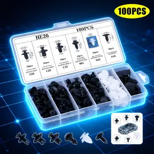 Upgraded 200-PC Premium Kit Car Bumper & Trim Repair Tool Set Universal Plastic Rivet Clips for Fast Fender Interior Panel Fix