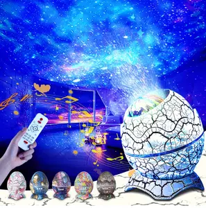 Dinosaur Egg Galaxy Star Projector Starry Light With Wireless Music Player, 14 Colors Night Light With White Noise, Nebula, Timer & Remote Control For Christmas Gift, Party, Room Adults Home Theater Living Room Decor