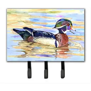 Carolines Treasures  6 x 9 in. Wood Duck Leash or Key Holder