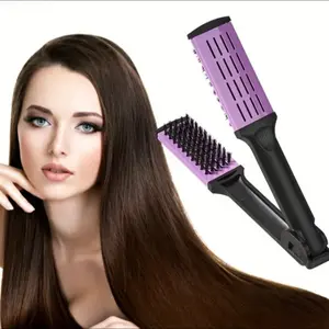 Hair Straightening & Curling Comb, Heatless Hair Styling Tool for Women, Anti-static Hair Brush for All Hair Types