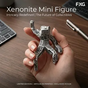 Xenite Figure Decorative Figurine, Limited Edition Collectible Handmade Ornament, Office Desk Tech Style Decoration, Unique Gift Idea