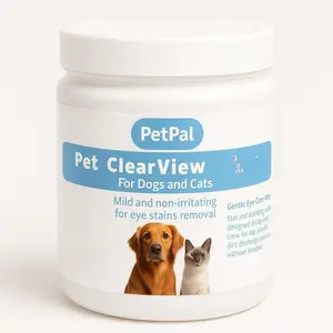 PetPal ClearView Dog & Cat Eye Wipes 130pcs Hypoallergenic Grooming Wipes Natural Plant-based Tear Stain Remover for Discharge Crust Allergies