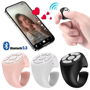 Scrolling Ring Wireless Finger Shutter Remote Control Bluetooth 5.3 Compatible for Easy Selfies and Photos