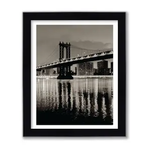 Courtside Market Manhattan Bridge Night 11" x 14" Wall Art