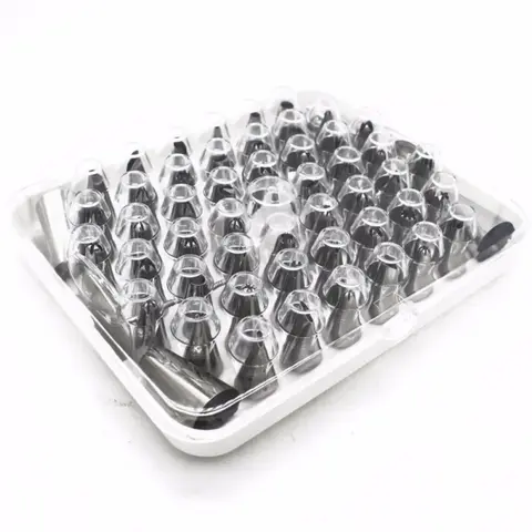 52PCS Stainless Steel Russian Cake Decorating Nozzle Set - Reusable, Dishwasher-Safe Bakeware Piping Kit, Sturdy Handy Baking Tools for Birthdays, Bridal Showers, Christmas Tree Designs
