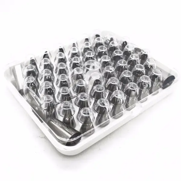 52PCS Stainless Steel Russian Cake Decorating Nozzle Set - Reusable, Dishwasher-Safe Bakeware Piping Kit, Sturdy Handy Baking Tools for Birthdays, Bridal Showers, Christmas Tree Designs