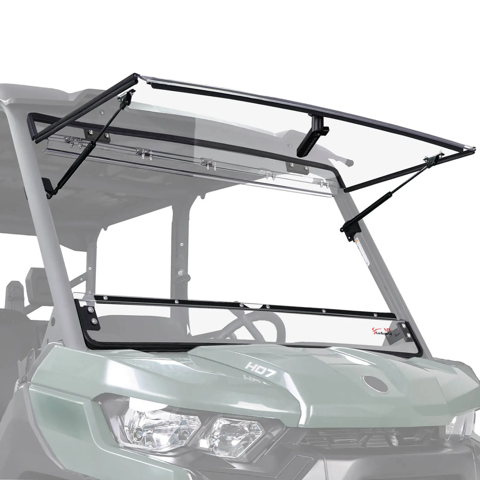 StarknightMT Flip Windshield Compatible With Can-Am Defender 2016-2026, Scratch-Resistant UTV Front Full Windshield Accessories For Defender HD5 HD8 HD10 Max