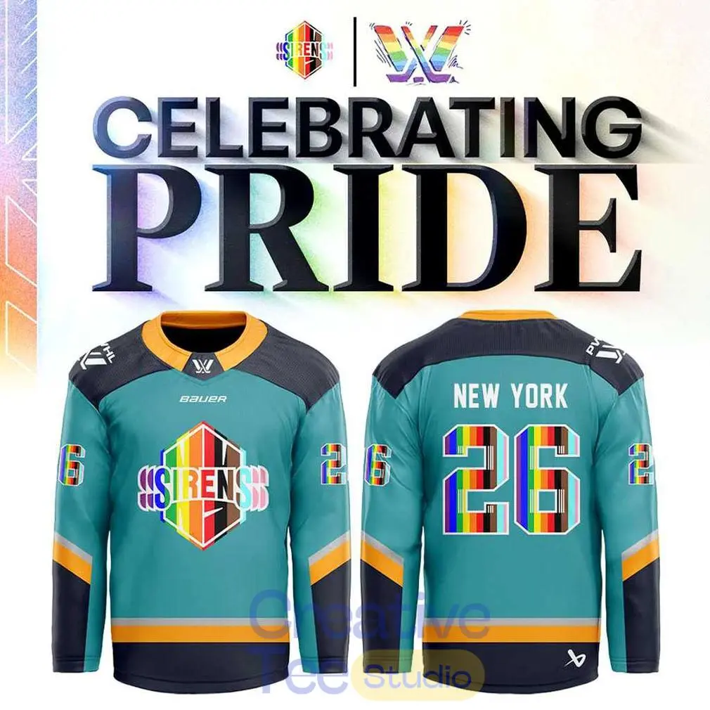 New York Sirens Pride Month 2026 Custom Hockey Jersey