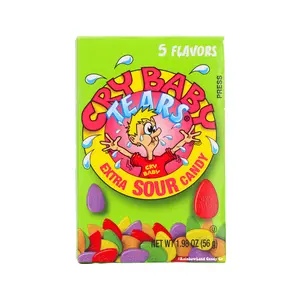 Cry Baby Tears Extra Sour Candy - 5 Assorted Sour Flavors Box 1.98 oz