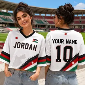 Custom Jordan Soccer Crop Top Jersey, Personalized Jordan Soccer Jersey Crop Tee, Festival Shirt, Football Fan, Custom Jordan Jersey Shirt