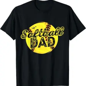 Softball Dad Daddy Father Father's Day T-Shirt