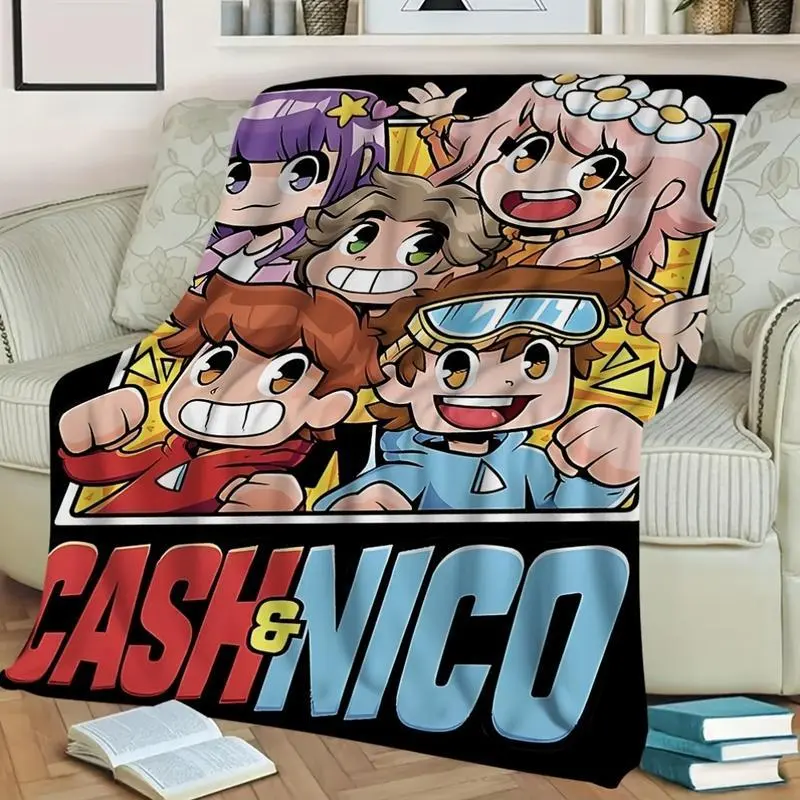 未使用品 NOICE X OASIS UNION JACK BLANKET Cash & Nico Blanket - Ultra-Soft Flannel Anime Throw for Fans