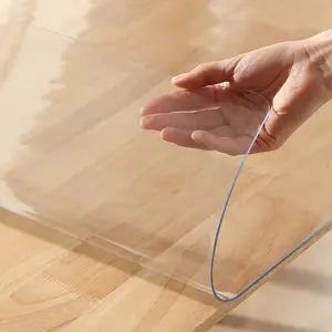 Clear Table Cover Protector, 1.5mm Thick Plastic Table Cover Rectangle,PVC Clear Table Protector,Desk Protector Mat for Kitchen, Dresser, Writing Desk，Dining Room Table