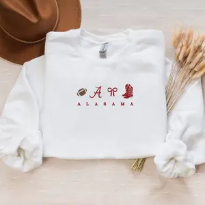 Custom Alabama Embroidered Sweatshirt, Hoodie, T-Shirt for Women - Unisex Fit