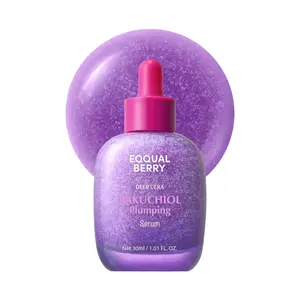 EQQUALBERRY Bakuchiol Plumping Face Serum - Natural Retinol Alternative for Sensitive Skin, Daily Lightweight Formula with Niacinamide, Hyaluronic Acid for Skin Repair, Pores, Wrinkles, Flawless Dewy Korean Skincare (1.01oz/30ml)