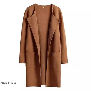 Women's Long Knitted Cardigan Sweater Oversized Autumn Formal Jacket Winter Coat