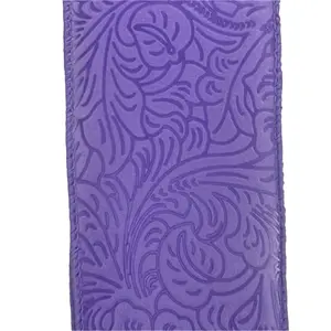 2.5"X10Y Lavender Flower Embossed Ribbon 984240-30