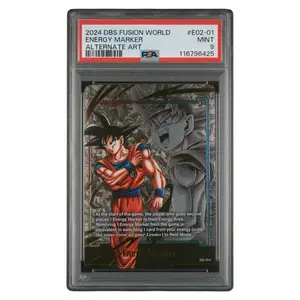 2024 DRAGON BALL SUPER CARD GAME FUSION WORLD ENERGY MARKER PACK 02 E02-01 ENERGY MARKER ALTERNATE ART - PSA 9