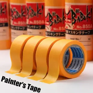 High-Stick Paper Tape for Car Paint Finishing, High-Adhesive Masking Film for Automotive Painting, Artisanal Handmade Decorative Tape