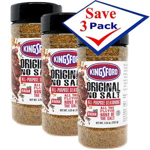 Kingsford Original NO SALT All Around Seasoning 4.25 oz  Pack of 3 Flavor Spice