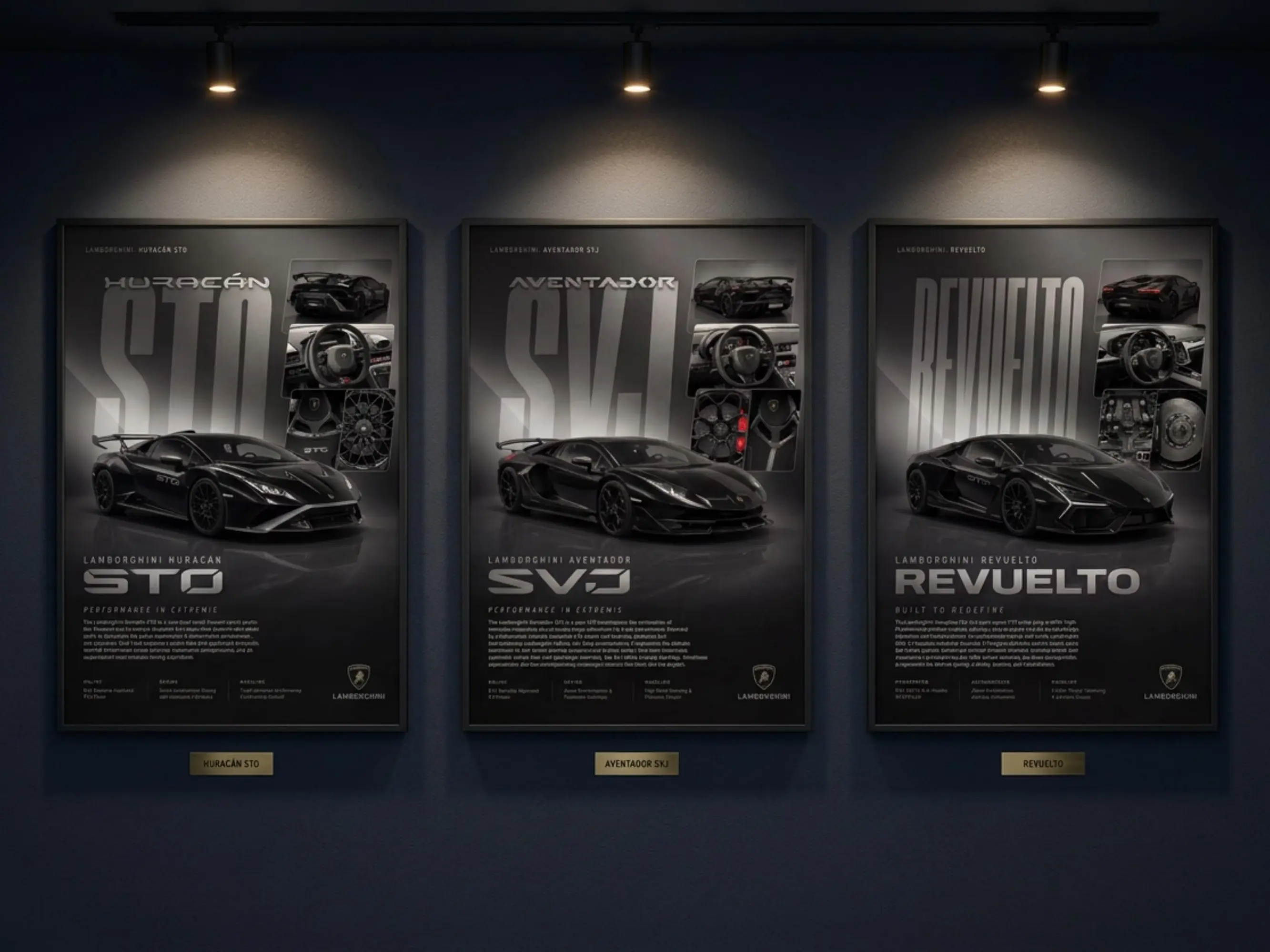 Lamborghini Huracan STO, Aventador SVJ, Revuelto Print