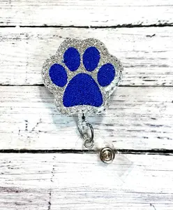 Pawprint Badge Reel, Dog Paw Badge Reel, Interchangeable Badge Topper, Badge Buddy, Nurse Badge Reel, RN Badge Reel, Medical Badge