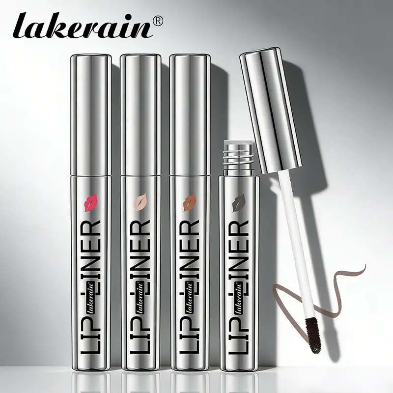 lakerain 1 Count/4 Counts Peel-off Liquid Lip Liner Lip Stain, Long-lasting Matte Peelable Lip Gloss, 4 Shades Available, Highly Pigmented, All-day Wear, Essential Lip Makeup Tools, Women's Cosmetics, Lip Makeup Products