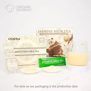 Jasmine/Osmanthus Milk Tea 220g(22g×10packs) With Summer Jasmine Milk Powder From New Zealand Green Tea Powder