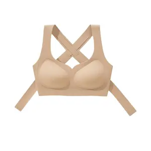 Posture Adjustment Corrective Front Buckle Bra for Women Minimalist Straps Seamless Shaping Invisible Skin Basic Womenswear