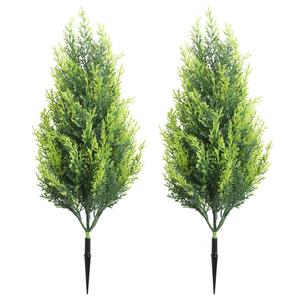 1-pack artificial christmas pine shrub - realistic fake plant for front porch decor, artificial cypress shrub for home front door & offices