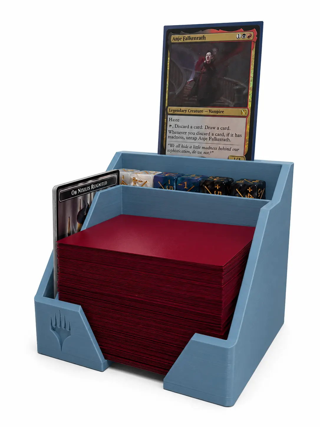 Command Station | MTG Commander Deck, Lorcana, One Piece Organizer | EDH Deck, Token & Dice Holder