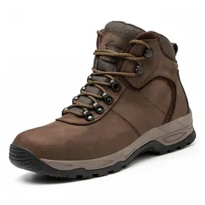 Hiking Boots for Men - Brown 6" (AZX558) Comfortable Soft Toe Shoes Mid Non Slip Hiking Shoes Outdoor Travel Shoes Leather Waterproof  Hiking Backpack Boots
