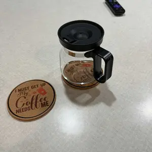 UFORU Coffee Mug with Lid 16oz Glass Creative Cup, Coffee Lovers' Top Choice, Dimensions: 4.9inches tall, 3.8 inches wide, Includes Coaster, Ergonomic Handle Design, Valentine's Day gift, a little surprise for your loved one