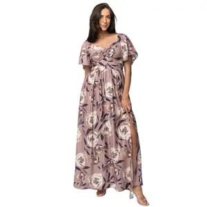 Aveline Maxi Dress | Dusty Mauve Floral