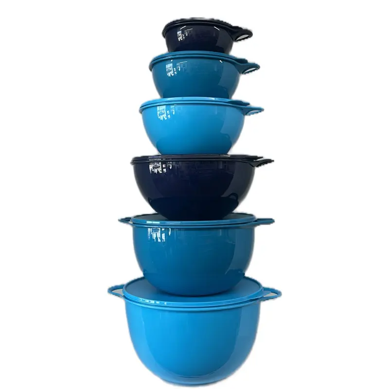 Thasta 6-Piece Multi-Size Stackable Nesting Kitchen Tableware Set - Varied L Capacity, Easy-to-Use & Store for Household Food Storage, Dinner & Salad Serving Needs, Dinner Bowls