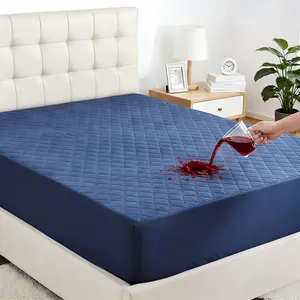 【SummerVibes】Raybee Waterproof Mattress Protector Queen Size, Washable & Durable Mattress Cover, 6-16'' Deep Pocket Mattress Pad , Fitted Sheet For Bedroom, Guest Room, Collage Dorm,Hotel,Dust Proof