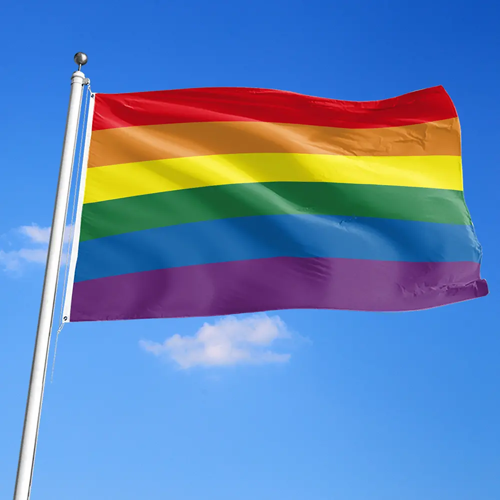 Colorful Rainbow Flag, 90x150cm, Polyester Material, Indoor Outdoor Hanging, Pride Month Celebration, Inclusive Design, Banners, Decorative Banner, Party Decorations Banners, Home Party Decorations, Party Background Decoration