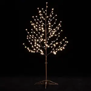 5ft Lighted Cherry Blossom Tree, 184 Warm White LED, Dimmable, for Indoor Outdoor Home Garden Christmas Wedding Holiday Decor